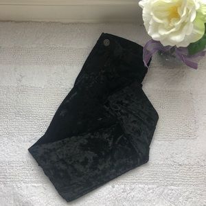 Black velvet jeggings